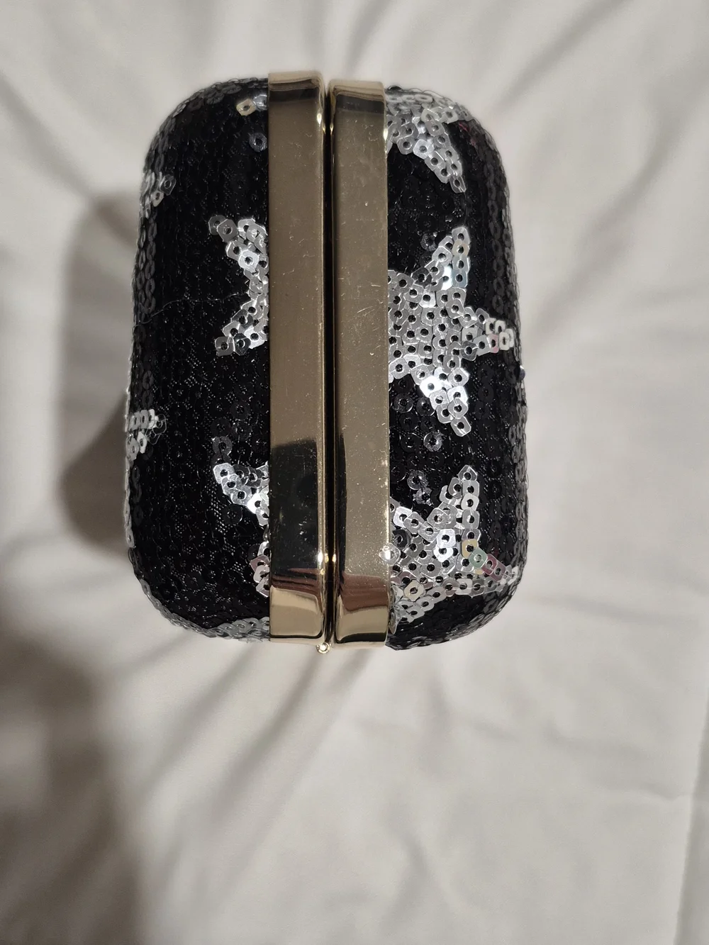 ASOS Black Clutch Bag with Gold Frame